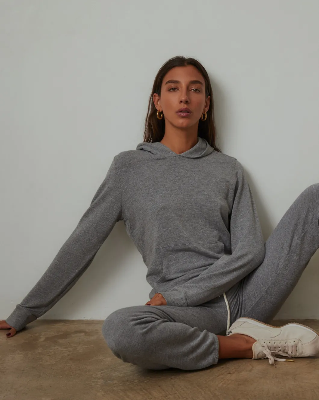 MONROW Supersoft Pullover Hoody DARKHEATHER Discount