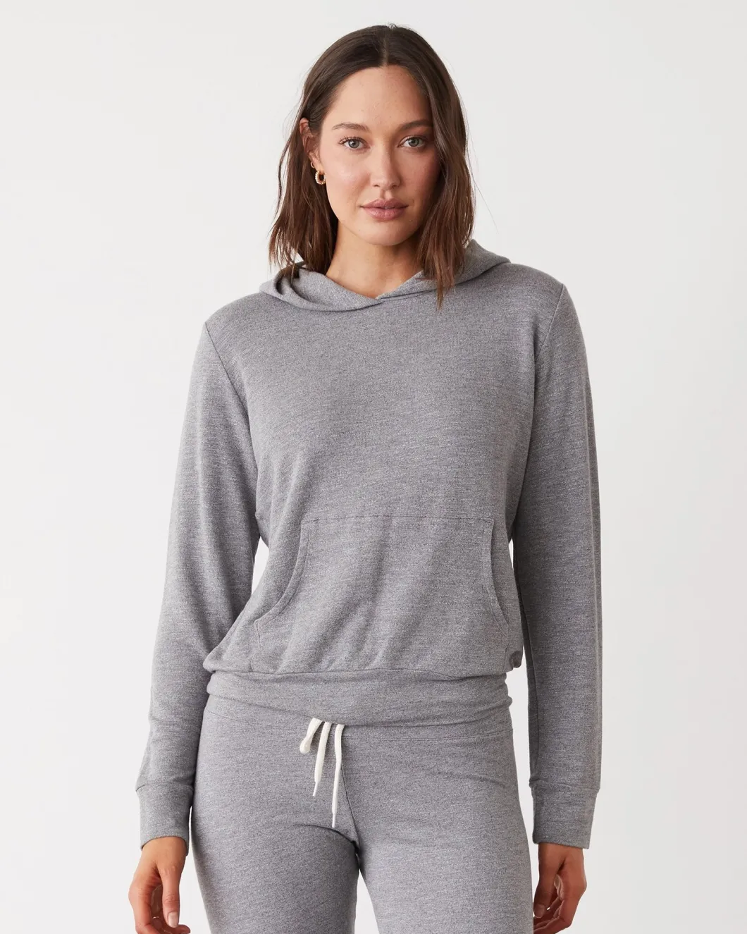 MONROW Supersoft Pullover Hoody DARKHEATHER Discount