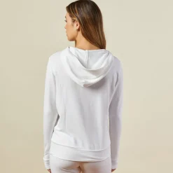 MONROW Supersoft Pullover Hoody WHITE Fashion