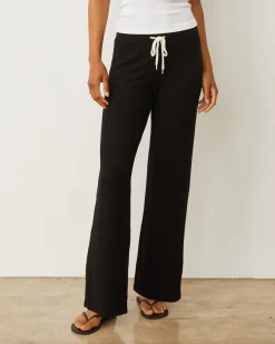 MONROW Supersoft Straight Leg Vintage Sweat BLACK Best