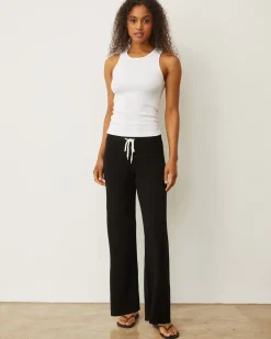 MONROW Supersoft Straight Leg Vintage Sweat BLACK Best