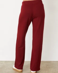 MONROW Supersoft Straight Leg Vintage Sweat RUBY Clearance