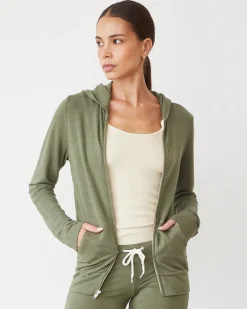 MONROW Supersoft Zip Up Hoody ARMY Store