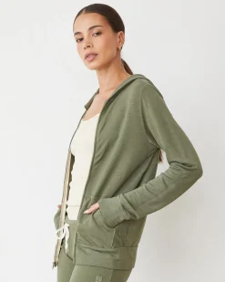 MONROW Supersoft Zip Up Hoody ARMY Store