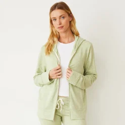 MONROW Supersoft Zip Up Hoody MATCHA Best