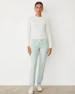 MONROW Supimaluxe Rib Long Sleeve Crew WHITE Store