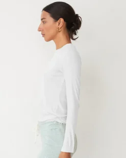 MONROW Supimaluxe Rib Long Sleeve Crew WHITE Store