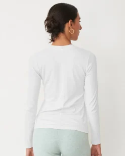 MONROW Supimaluxe Rib Long Sleeve Crew WHITE Store