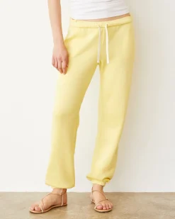 MONROW Teddy Fleece Relaxed Sweat LEMON Sale