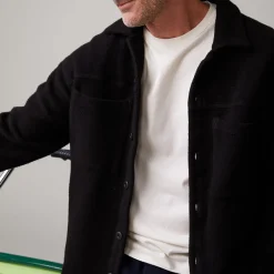 MONROW Teddy Fleece Shacket BLACK Store