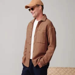 MONROW Teddy Fleece Shacket CARAMEL Fashion