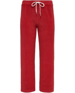 MONROW Terry Cloth Crop Pant CHERRY Sale