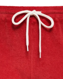 MONROW Terry Cloth Crop Pant CHERRY Sale