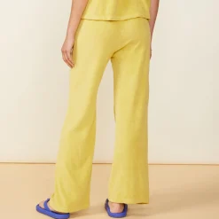 MONROW Terry Cloth High Waisted Flare Sweat KIWI New