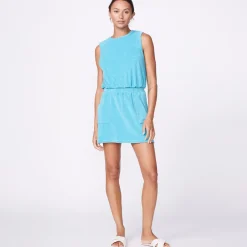 MONROW Terry Cloth Tank SKY Cheap