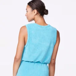 MONROW Terry Cloth Tank SKY Cheap