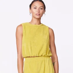 MONROW Terry Cloth Tank AVOCADO Best Sale