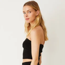 MONROW Terry Cloth Tube Top BLACK Outlet