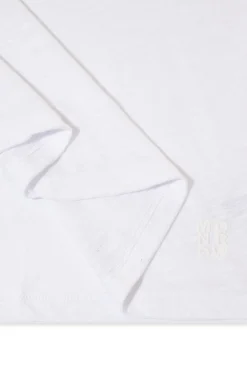 MONROW Textured Tri-Blend Basic Crew Neck Tee WHITE Discount