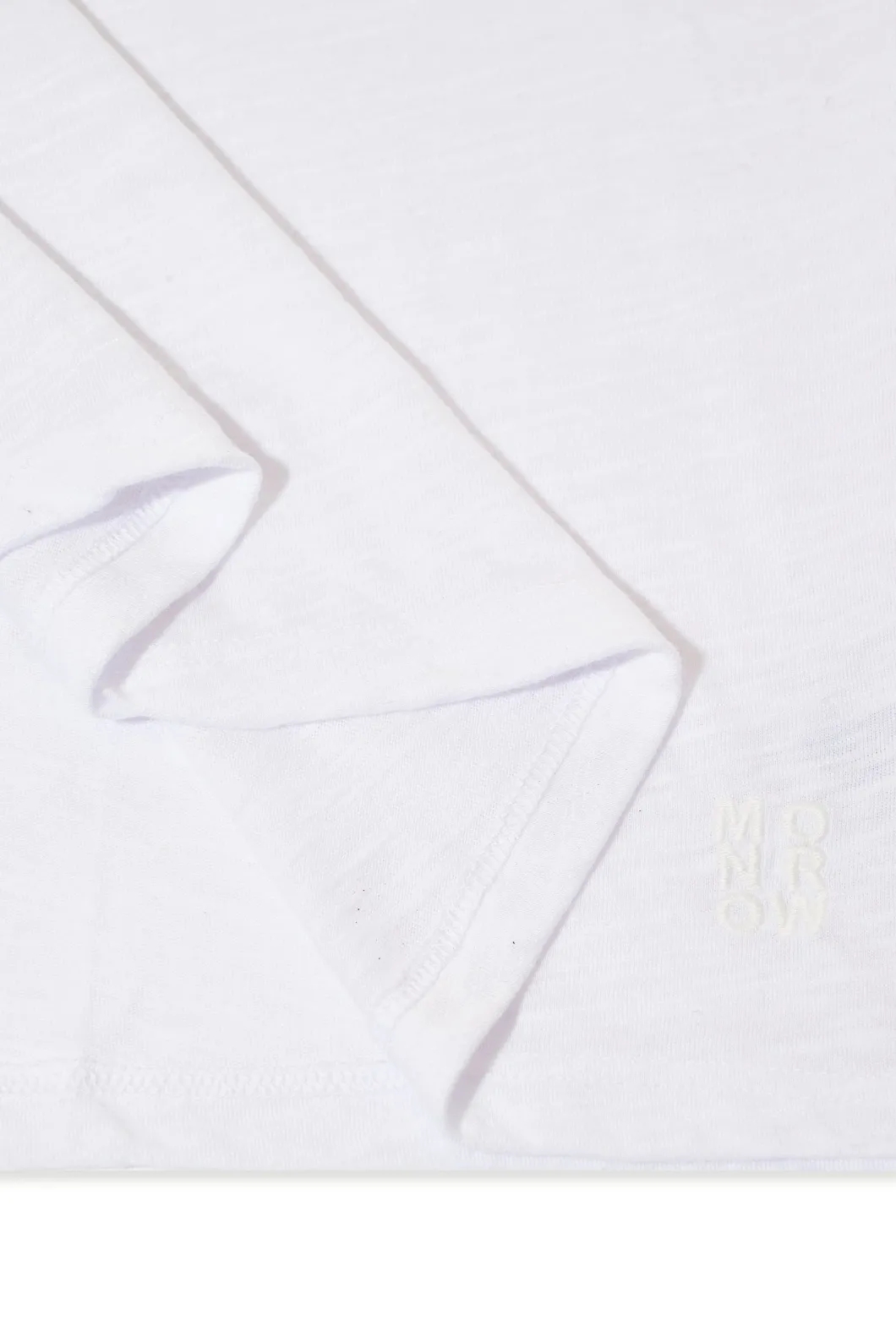 MONROW Textured Tri-Blend Basic Crew Neck Tee WHITE Discount