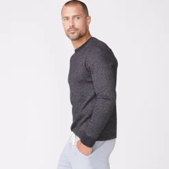 MONROW Thermal Long Sleeve Crew BLACK Discount