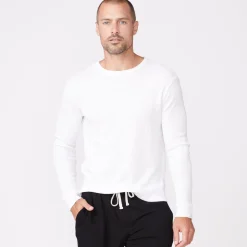 MONROW Thermal Long Sleeve Crew WHITE Best Sale