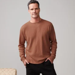 MONROW Thermal Long Sleeve Crew CARAMEL Store