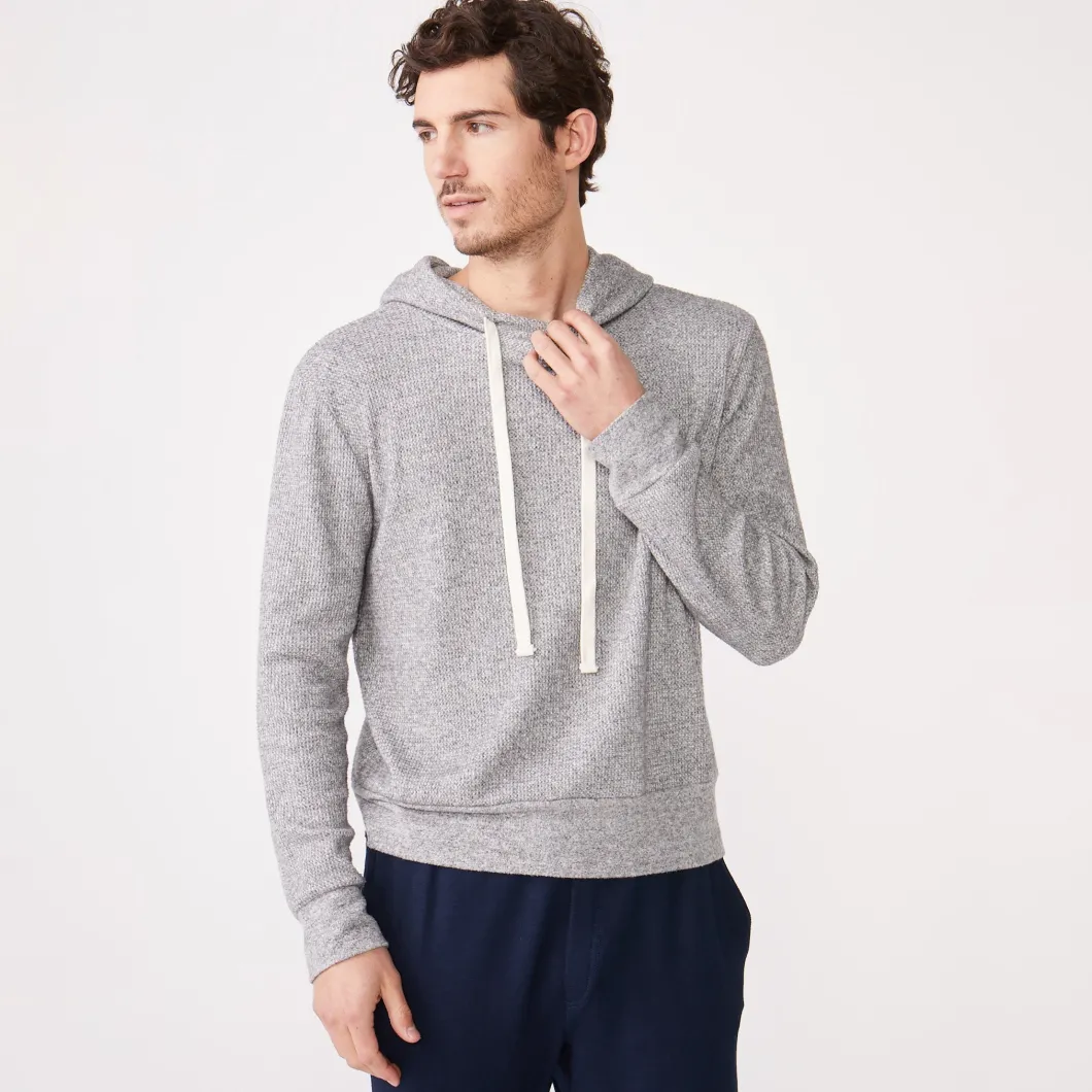 MONROW Thermal Pullover Hoody DARKHEATHER Clearance