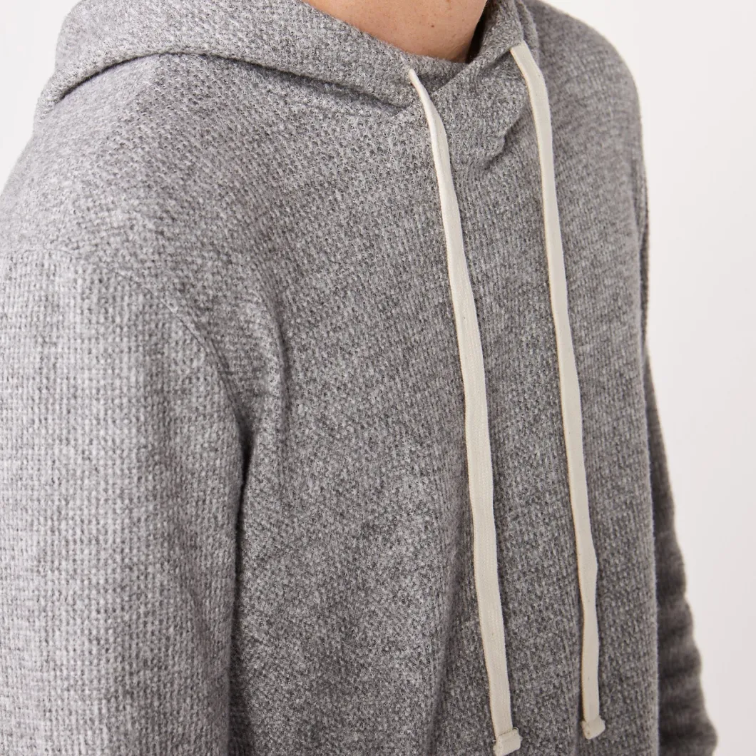 MONROW Thermal Pullover Hoody DARKHEATHER Clearance