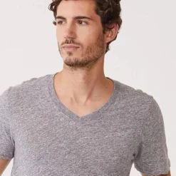 MONROW V Neck Tee GRANITE Shop