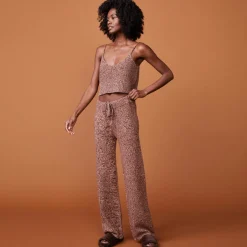 MONROW Wool Cashmere Lounge Pant POMEGRANATE Best