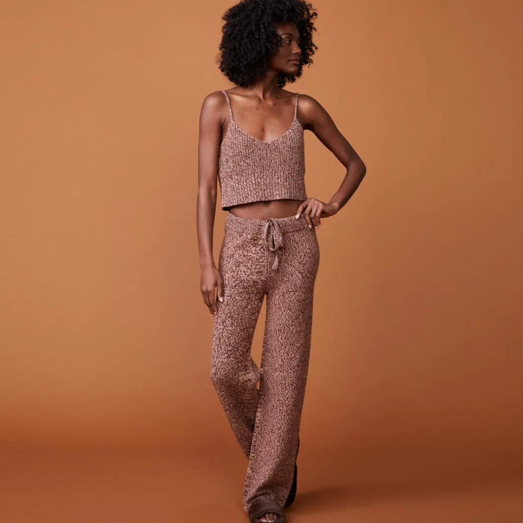 MONROW Wool Cashmere Lounge Pant POMEGRANATE Best