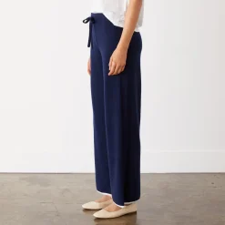 MONROW Wool Cashmere Wide Leg Sweat NAVY Cheap